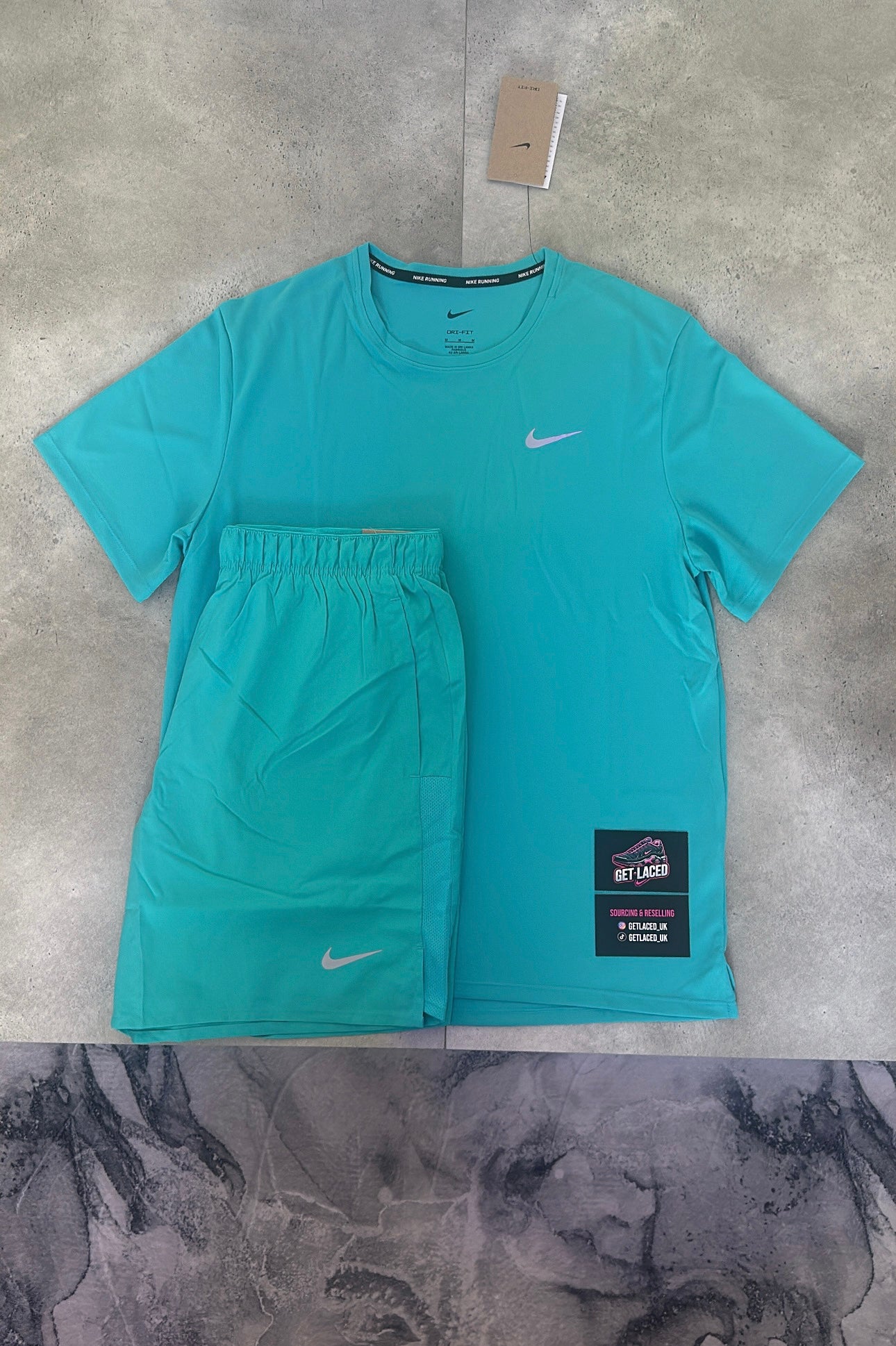 Nike Miler T-Shirt & Shorts Set - 'Dusty Cactus'