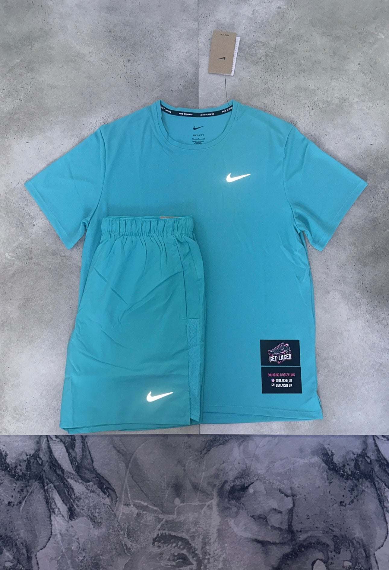 Nike Miler T-Shirt & Shorts Set - 'Dusty Cactus'
