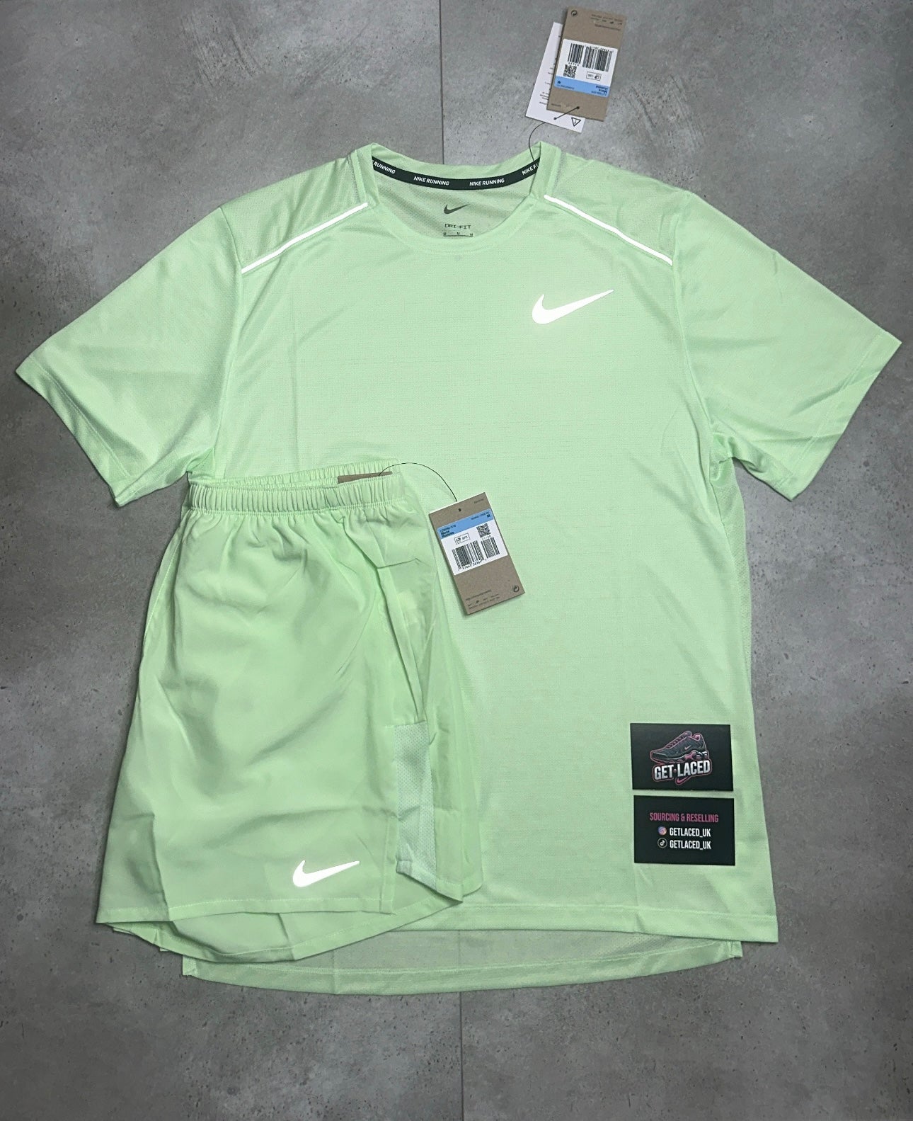 Nike Miler 1.0 T-Shirt & Shorts Set - 'Vapour Green'