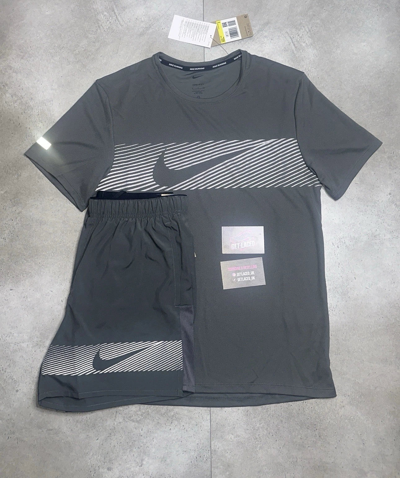 Nike Flash Repel T-Shirt & Shorts Set - 'Grey UV'